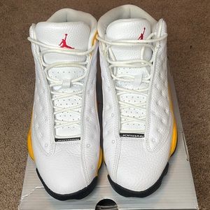 Air Jordan 13 retro sz 9.5 white/university red-del sol blanc/del